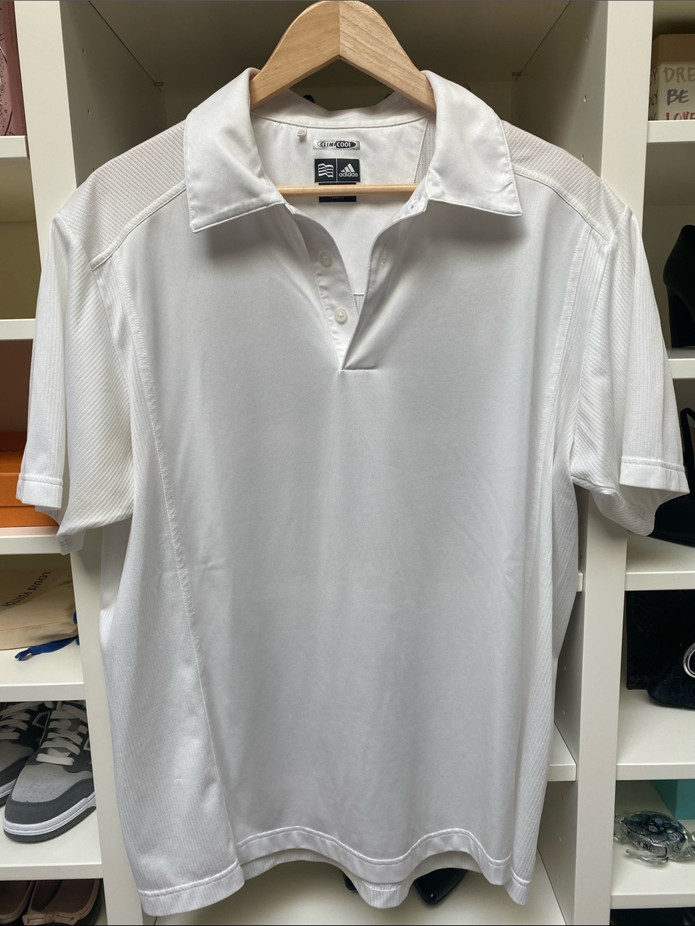 adidas -  Men’s White Polo Shirt. CLIMACOOL.  SIZE M. GUC.